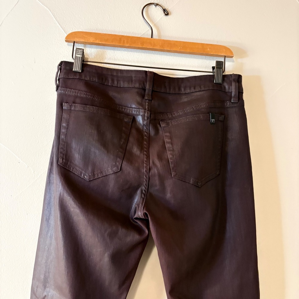 Joes Jeans Womens 30 Burgundy Coated Skinny Pants - Picture 4 of 8